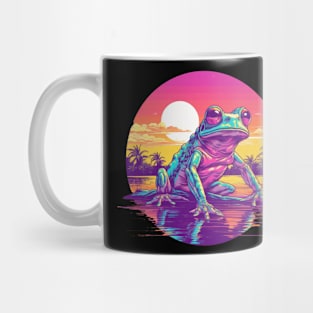 This synthwave frog is living his best life Mug